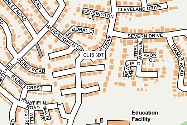 OL16 3DT map - OS OpenMap – Local (Ordnance Survey) OL16 3DT map - OS OpenMap – Local (Ordnance Survey)