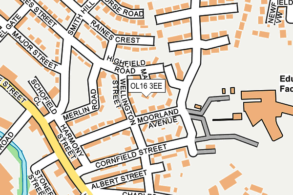 OL16 3EE map - OS OpenMap – Local (Ordnance Survey) OL16 3EE map - OS OpenMap – Local (Ordnance Survey)