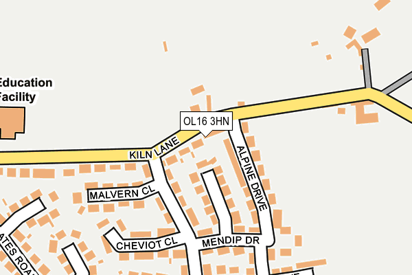OL16 3HN map - OS OpenMap – Local (Ordnance Survey) OL16 3HN map - OS OpenMap – Local (Ordnance Survey)