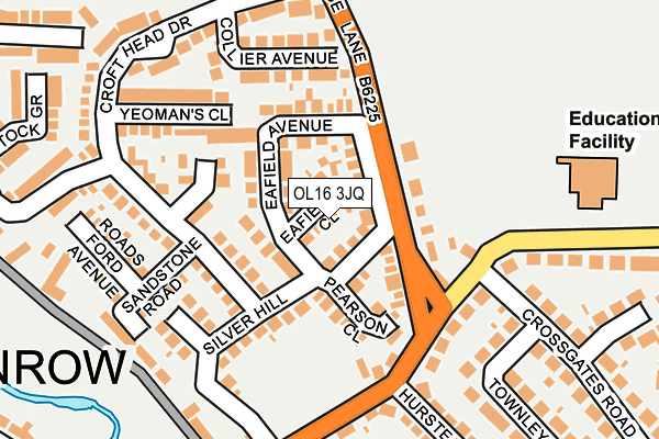 OL16 3JQ map - OS OpenMap – Local (Ordnance Survey) OL16 3JQ map - OS OpenMap – Local (Ordnance Survey)
