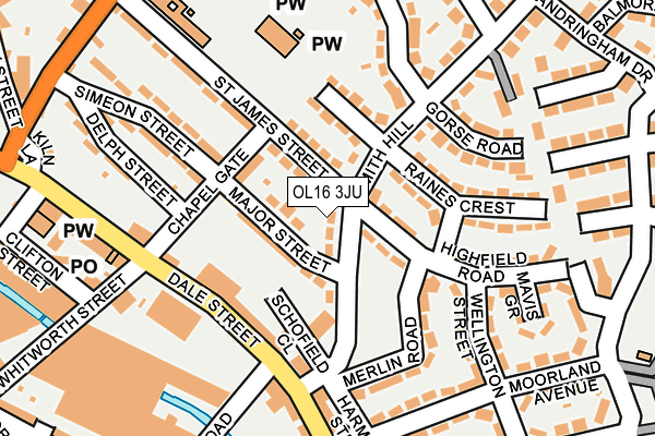 OL16 3JU map - OS OpenMap – Local (Ordnance Survey) OL16 3JU map - OS OpenMap – Local (Ordnance Survey)