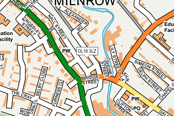 OL16 3LZ map - OS OpenMap – Local (Ordnance Survey) OL16 3LZ map - OS OpenMap – Local (Ordnance Survey)