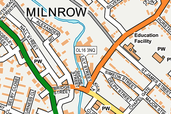 OL16 3NQ map - OS OpenMap – Local (Ordnance Survey)