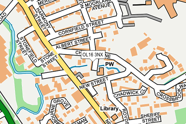 OL16 3NX map - OS OpenMap – Local (Ordnance Survey) OL16 3NX map - OS OpenMap – Local (Ordnance Survey)