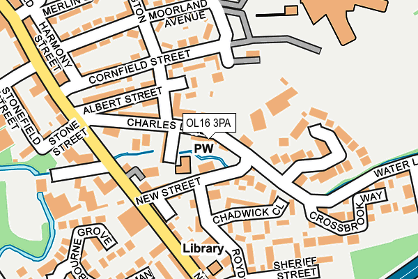 OL16 3PA map - OS OpenMap – Local (Ordnance Survey) OL16 3PA map - OS OpenMap – Local (Ordnance Survey)