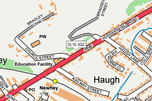 OL16 3QZ map - OS OpenMap – Local (Ordnance Survey)