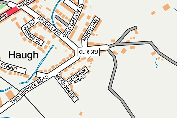 OL16 3RJ map - OS OpenMap – Local (Ordnance Survey)