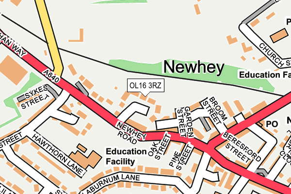 OL16 3RZ map - OS OpenMap – Local (Ordnance Survey) OL16 3RZ map - OS OpenMap – Local (Ordnance Survey)