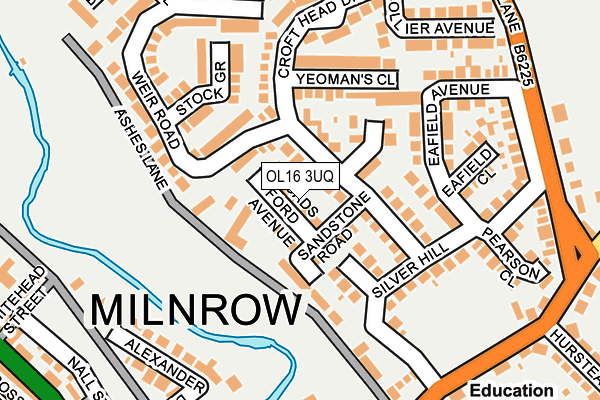 OL16 3UQ map - OS OpenMap – Local (Ordnance Survey) OL16 3UQ map - OS OpenMap – Local (Ordnance Survey)