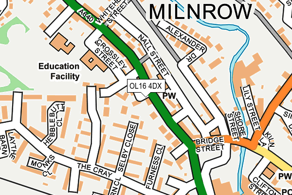 OL16 4DX map - OS OpenMap – Local (Ordnance Survey) OL16 4DX map - OS OpenMap – Local (Ordnance Survey)