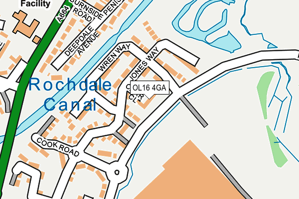OL16 4GA map - OS OpenMap – Local (Ordnance Survey) OL16 4GA map - OS OpenMap – Local (Ordnance Survey)
