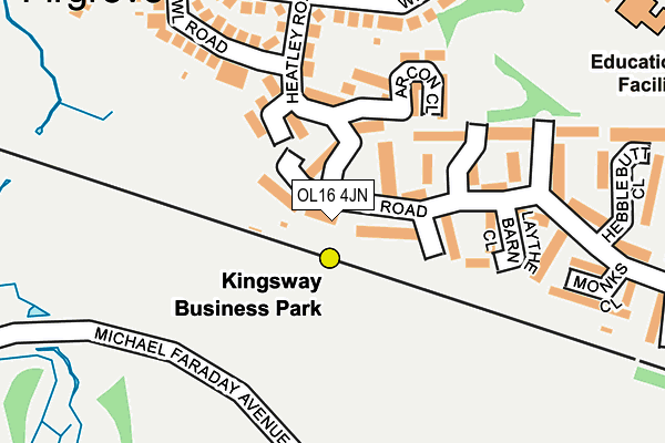 OL16 4JN map - OS OpenMap – Local (Ordnance Survey) OL16 4JN map - OS OpenMap – Local (Ordnance Survey)