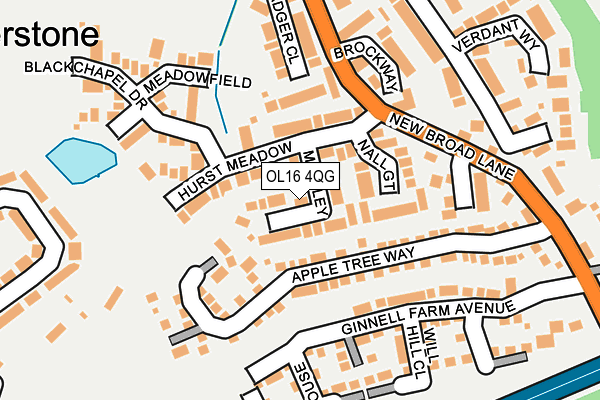 OL16 4QG map - OS OpenMap – Local (Ordnance Survey) OL16 4QG map - OS OpenMap – Local (Ordnance Survey)