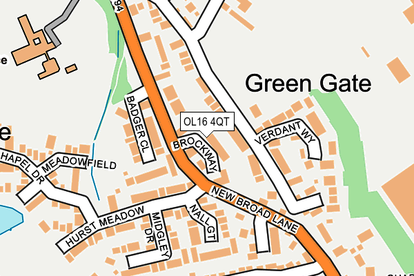 OL16 4QT map - OS OpenMap – Local (Ordnance Survey) OL16 4QT map - OS OpenMap – Local (Ordnance Survey)