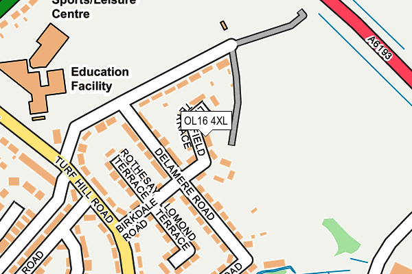 OL16 4XL map - OS OpenMap – Local (Ordnance Survey) OL16 4XL map - OS OpenMap – Local (Ordnance Survey)