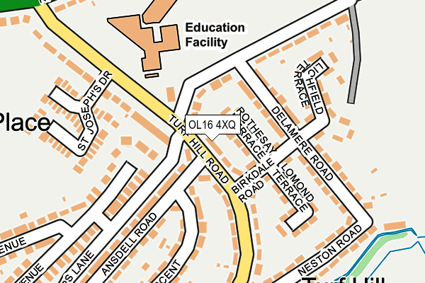 OL16 4XQ map - OS OpenMap – Local (Ordnance Survey) OL16 4XQ map - OS OpenMap – Local (Ordnance Survey)