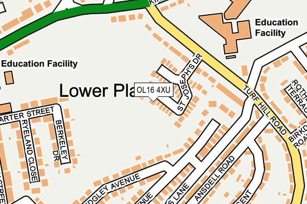 OL16 4XU map - OS OpenMap – Local (Ordnance Survey) OL16 4XU map - OS OpenMap – Local (Ordnance Survey)