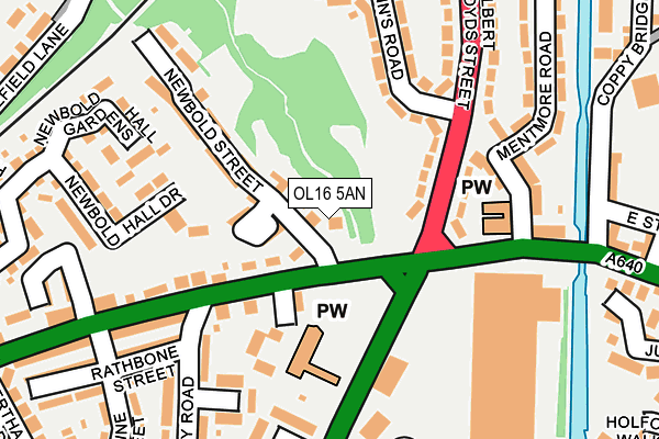 OL16 5AN map - OS OpenMap – Local (Ordnance Survey) OL16 5AN map - OS OpenMap – Local (Ordnance Survey)