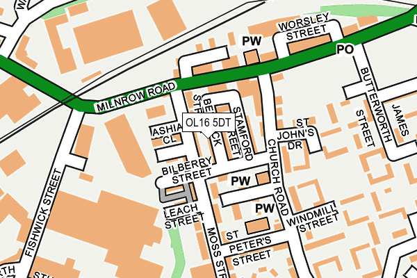 OL16 5DT map - OS OpenMap – Local (Ordnance Survey) OL16 5DT map - OS OpenMap – Local (Ordnance Survey)