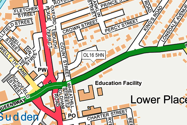 OL16 5HN map - OS OpenMap – Local (Ordnance Survey) OL16 5HN map - OS OpenMap – Local (Ordnance Survey)