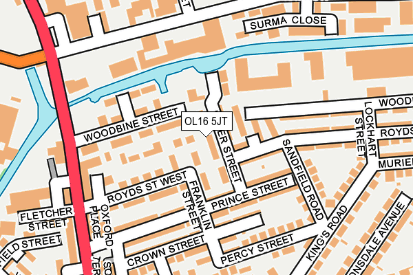 OL16 5JT map - OS OpenMap – Local (Ordnance Survey) OL16 5JT map - OS OpenMap – Local (Ordnance Survey)