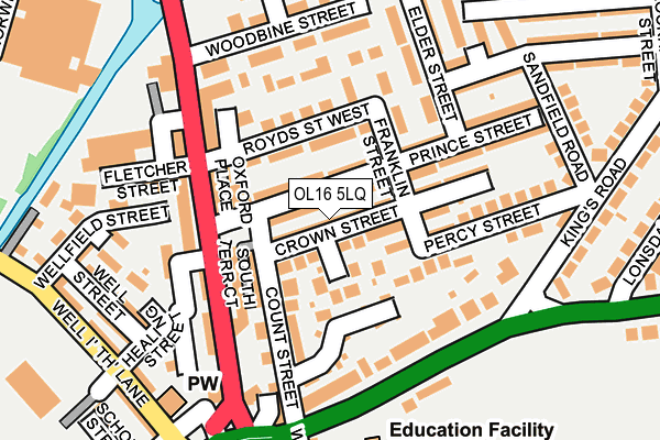 OL16 5LQ map - OS OpenMap – Local (Ordnance Survey) OL16 5LQ map - OS OpenMap – Local (Ordnance Survey)