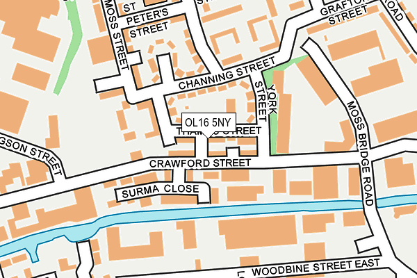 OL16 5NY map - OS OpenMap – Local (Ordnance Survey) OL16 5NY map - OS OpenMap – Local (Ordnance Survey)