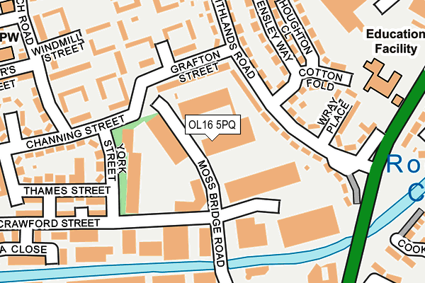 OL16 5PQ map - OS OpenMap – Local (Ordnance Survey) OL16 5PQ map - OS OpenMap – Local (Ordnance Survey)
