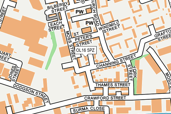 OL16 5PZ map - OS OpenMap – Local (Ordnance Survey) OL16 5PZ map - OS OpenMap – Local (Ordnance Survey)