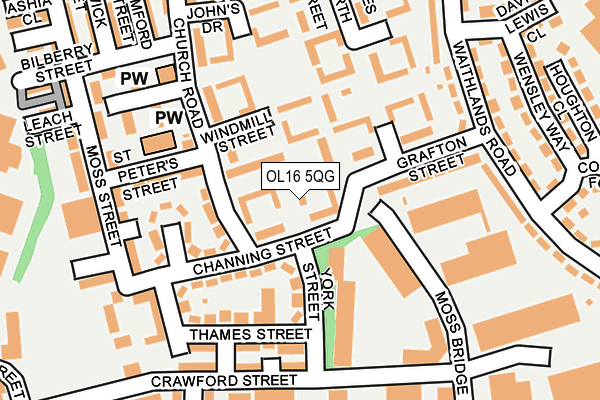 OL16 5QG map - OS OpenMap – Local (Ordnance Survey) OL16 5QG map - OS OpenMap – Local (Ordnance Survey)