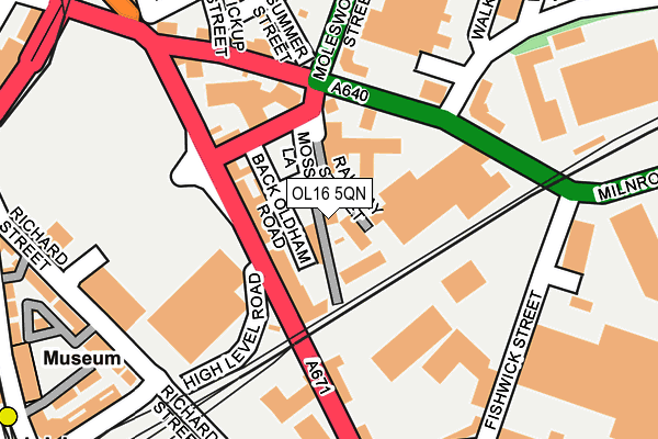 OL16 5QN map - OS OpenMap – Local (Ordnance Survey)