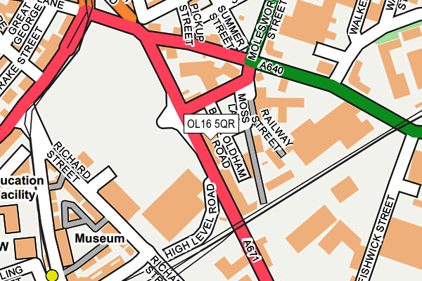OL16 5QR map - OS OpenMap – Local (Ordnance Survey) OL16 5QR map - OS OpenMap – Local (Ordnance Survey)