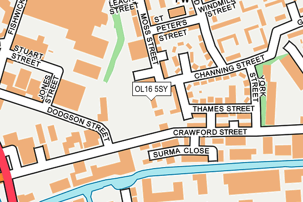 OL16 5SY map - OS OpenMap – Local (Ordnance Survey) OL16 5SY map - OS OpenMap – Local (Ordnance Survey)