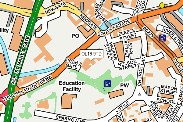 OL16 9TD map - OS OpenMap – Local (Ordnance Survey) OL16 9TD map - OS OpenMap – Local (Ordnance Survey)