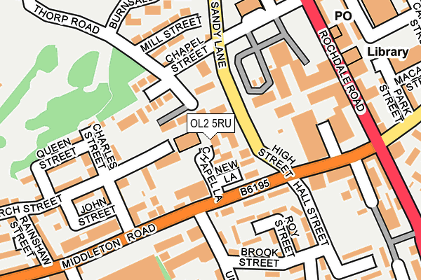 OL2 5RU map - OS OpenMap – Local (Ordnance Survey) OL2 5RU map - OS OpenMap – Local (Ordnance Survey)
