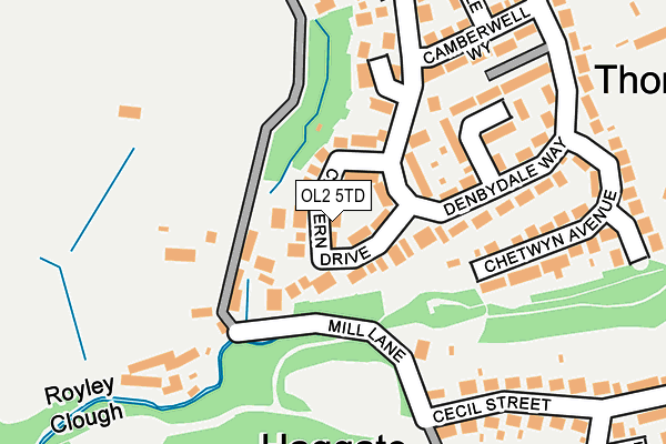 OL2 5TD map - OS OpenMap – Local (Ordnance Survey) OL2 5TD map - OS OpenMap – Local (Ordnance Survey)