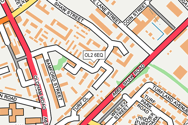 OL2 6EQ map - OS OpenMap – Local (Ordnance Survey) OL2 6EQ map - OS OpenMap – Local (Ordnance Survey)