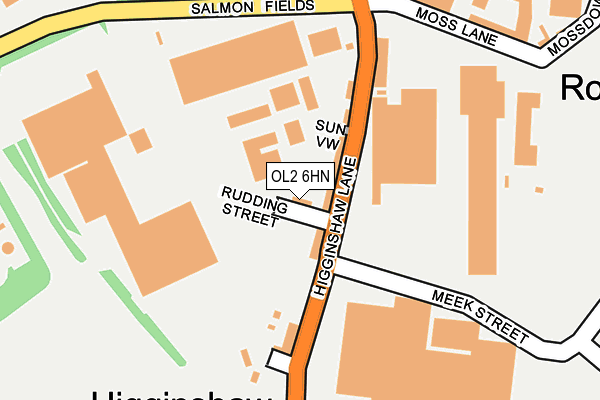 OL2 6HN map - OS OpenMap – Local (Ordnance Survey) OL2 6HN map - OS OpenMap – Local (Ordnance Survey)