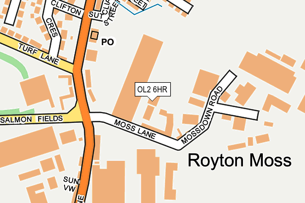 OL2 6HR map - OS OpenMap – Local (Ordnance Survey) OL2 6HR map - OS OpenMap – Local (Ordnance Survey)