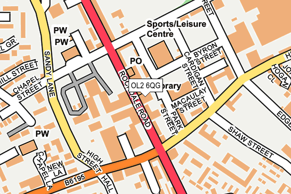OL2 6QG map - OS OpenMap – Local (Ordnance Survey) OL2 6QG map - OS OpenMap – Local (Ordnance Survey)