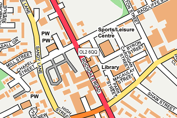 OL2 6QQ map - OS OpenMap – Local (Ordnance Survey) OL2 6QQ map - OS OpenMap – Local (Ordnance Survey)