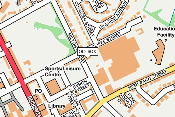 OL2 6QX map - OS OpenMap – Local (Ordnance Survey) OL2 6QX map - OS OpenMap – Local (Ordnance Survey)