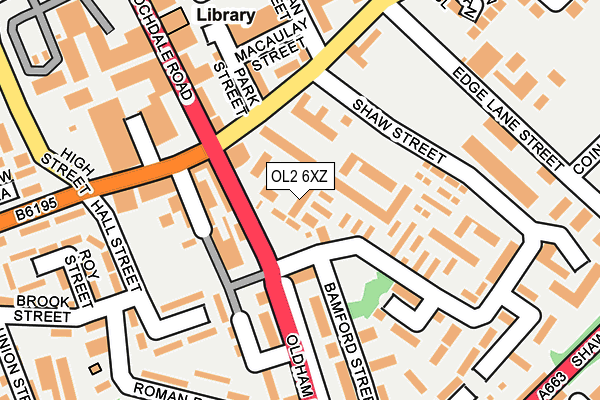 OL2 6XZ map - OS OpenMap – Local (Ordnance Survey) OL2 6XZ map - OS OpenMap – Local (Ordnance Survey)