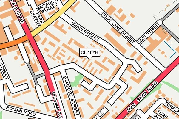 OL2 6YH map - OS OpenMap – Local (Ordnance Survey) OL2 6YH map - OS OpenMap – Local (Ordnance Survey)