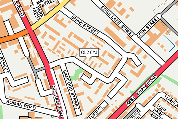 OL2 6YJ map - OS OpenMap – Local (Ordnance Survey) OL2 6YJ map - OS OpenMap – Local (Ordnance Survey)