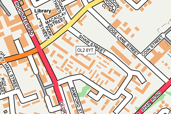 OL2 6YT map - OS OpenMap – Local (Ordnance Survey) OL2 6YT map - OS OpenMap – Local (Ordnance Survey)