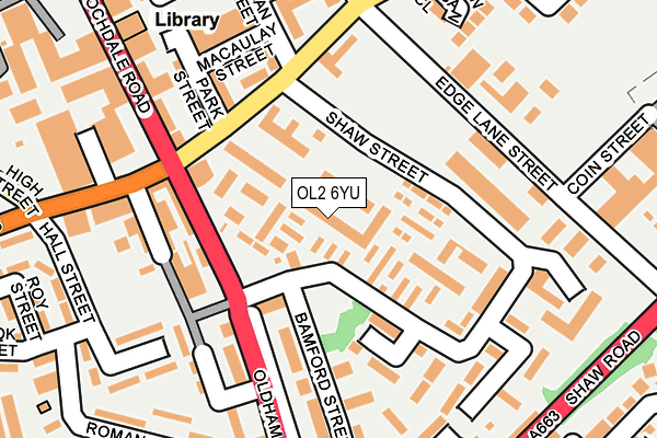 OL2 6YU map - OS OpenMap – Local (Ordnance Survey) OL2 6YU map - OS OpenMap – Local (Ordnance Survey)