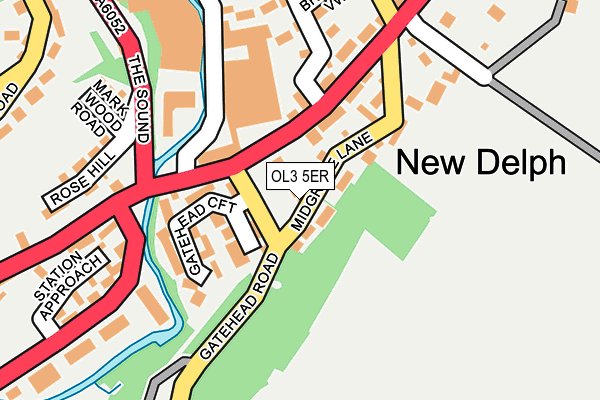 OL3 5ER map - OS OpenMap – Local (Ordnance Survey) OL3 5ER map - OS OpenMap – Local (Ordnance Survey)