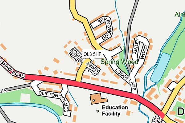 OL3 5HF map - OS OpenMap – Local (Ordnance Survey) OL3 5HF map - OS OpenMap – Local (Ordnance Survey)