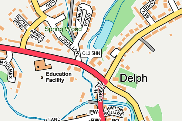 OL3 5HN map - OS OpenMap – Local (Ordnance Survey) OL3 5HN map - OS OpenMap – Local (Ordnance Survey)
